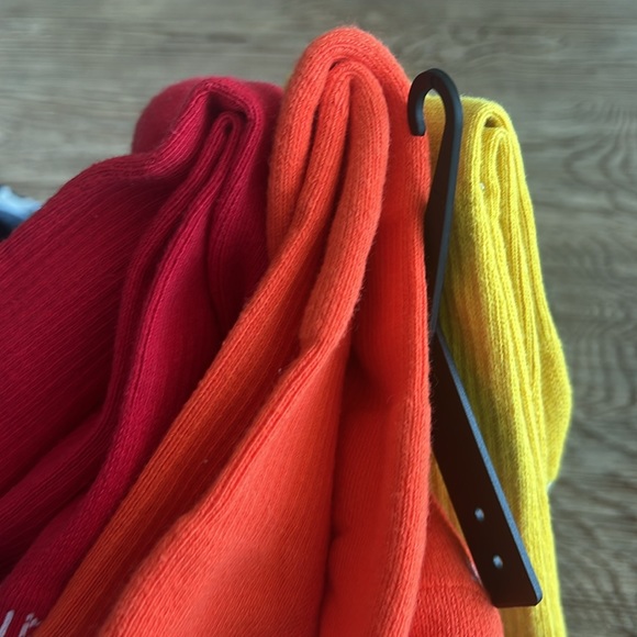 NWT: Nike dri-fit crew socks in red, orange and yellow. - Picture 3 of 3